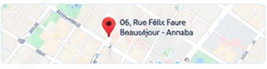 Plan Google Maps : 06, Rue Félix Faure, Beauséjour - Annaba